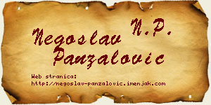 Negoslav Panzalović vizit kartica